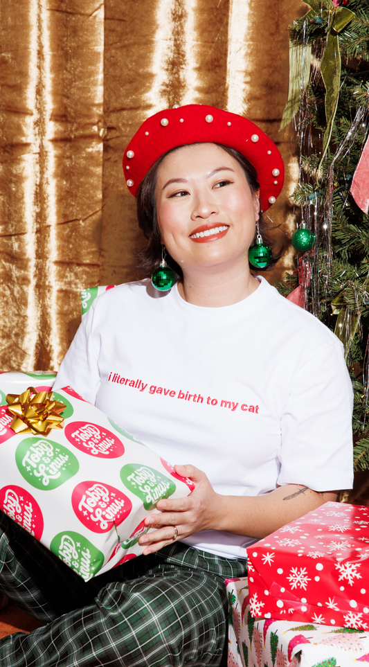 I Literally Gave Birth To My Cat Shirt