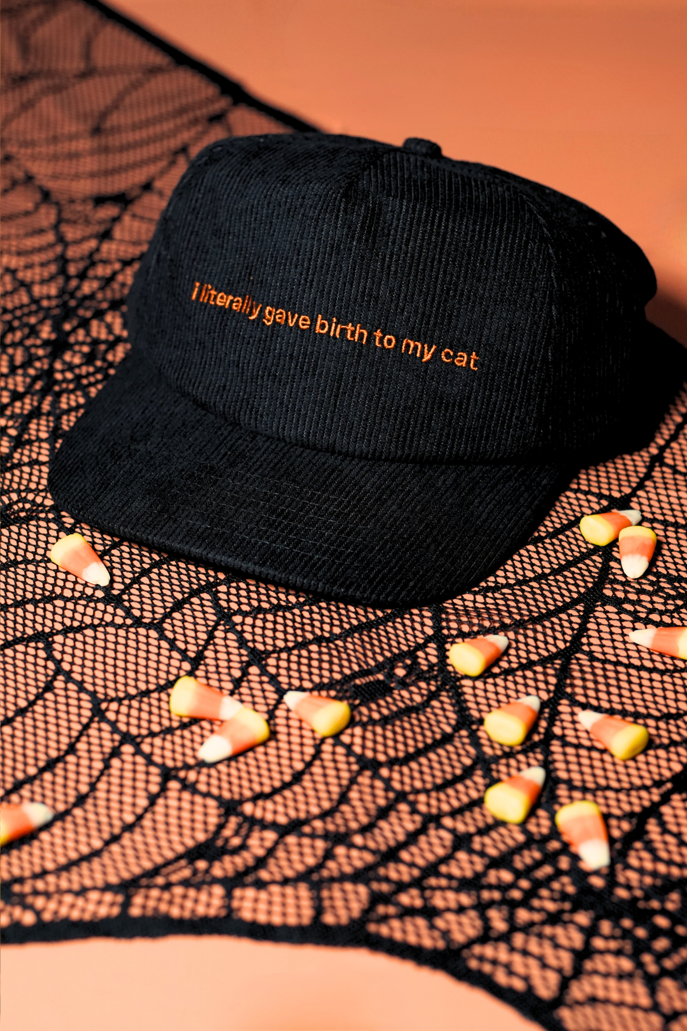 I Literally Gave Birth to my Cat Hat - Black