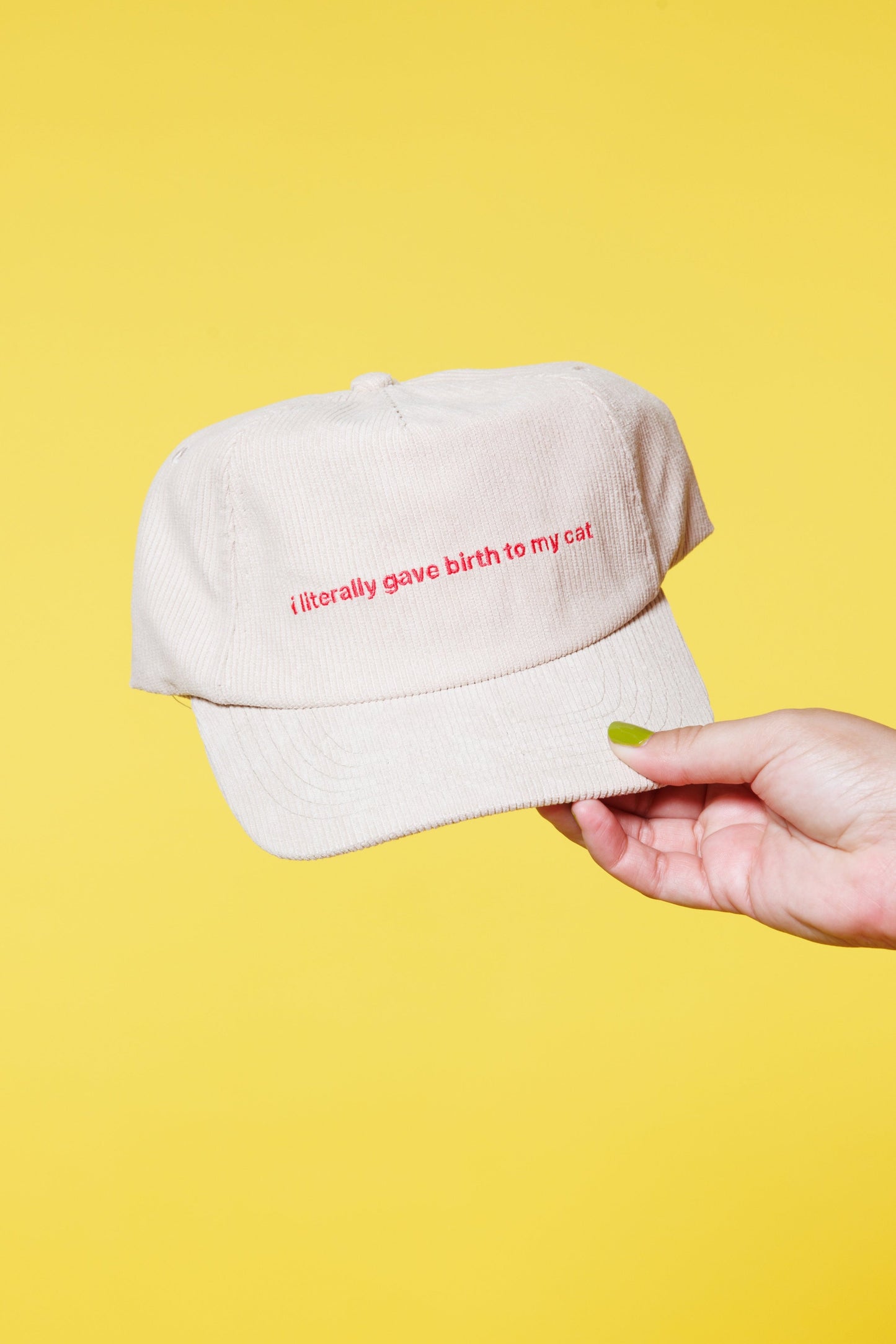 I Literally Gave Birth to my Cat Hat - Beige
