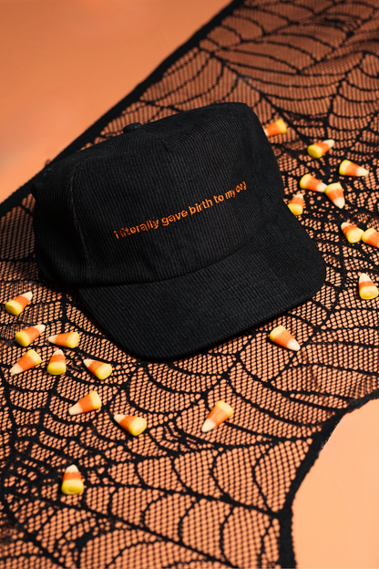 I Literally Gave Birth To My Dog Hat - Black